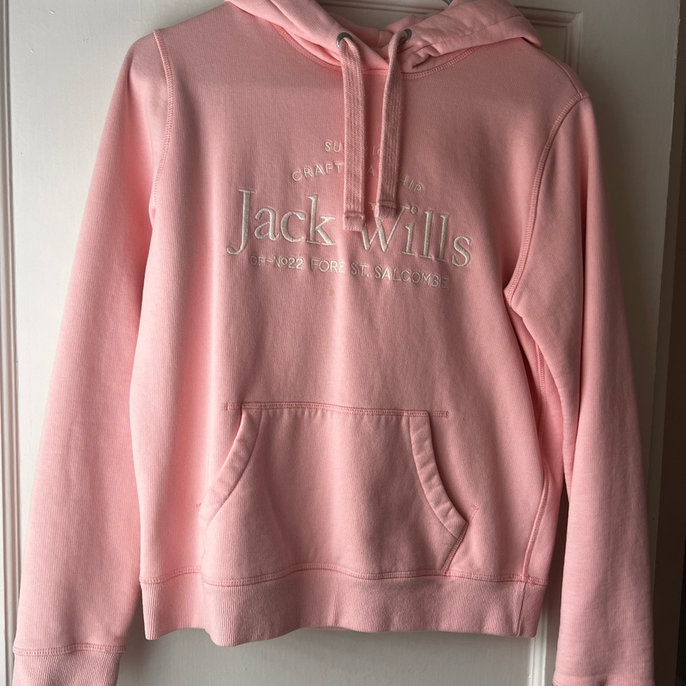 Jack Wills baby pink hoodie, size US 6, UK 10